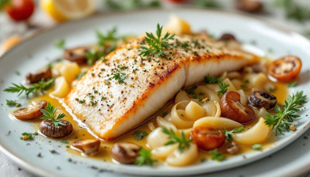 Zander abgeflammt mit Pilzcreme: Das perfekte Dinner fürs Wochenende
