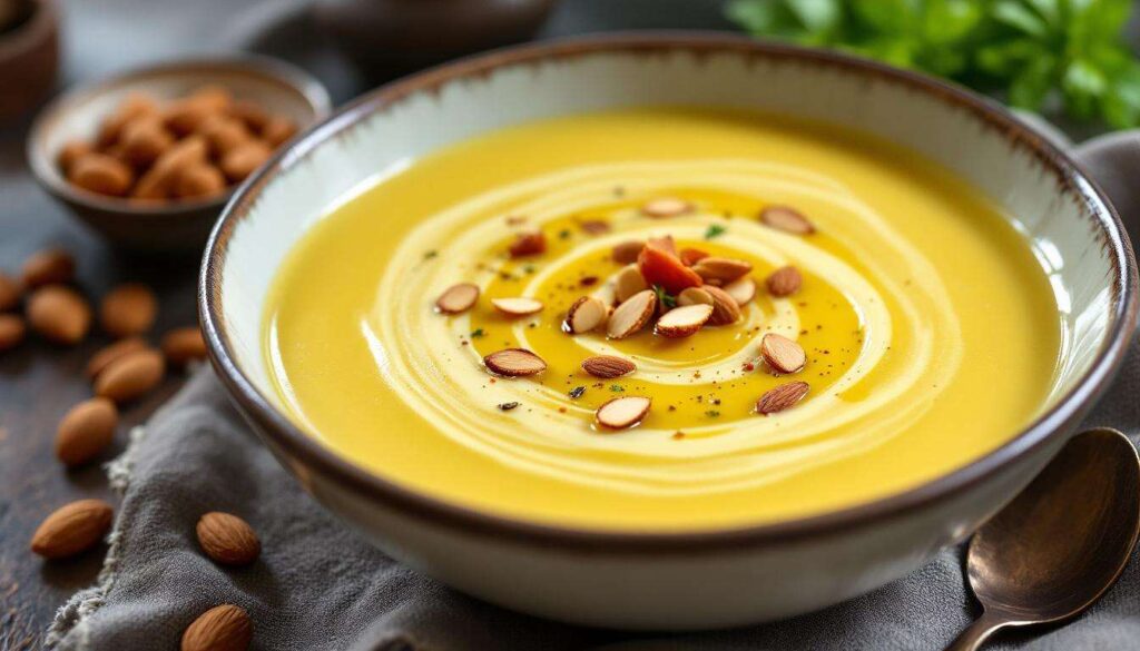 Mandel-Pfefferschoten-Suppe: Cremig und überraschend intensiv