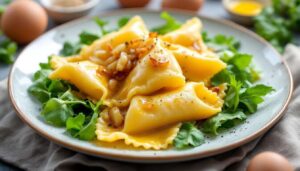 Geschmälzte Maultaschen: Schwäbischer Klassiker mit Feldsalat